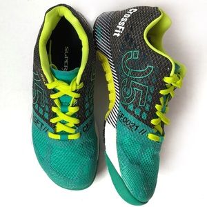 Reebok Teal Black Neon Yellow CrossFit Training Sneakers
